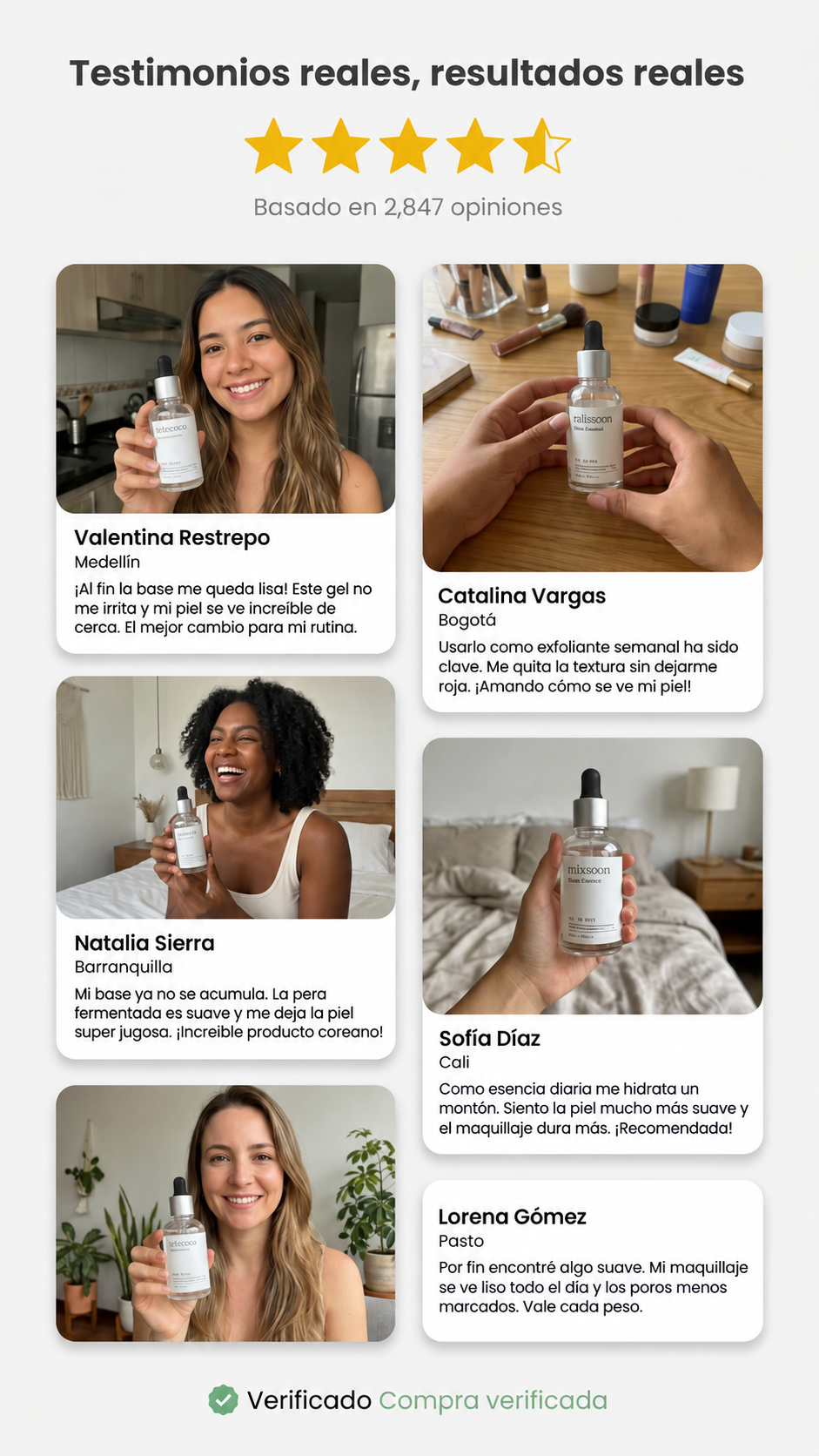 Testimonios de clientas en Colombia