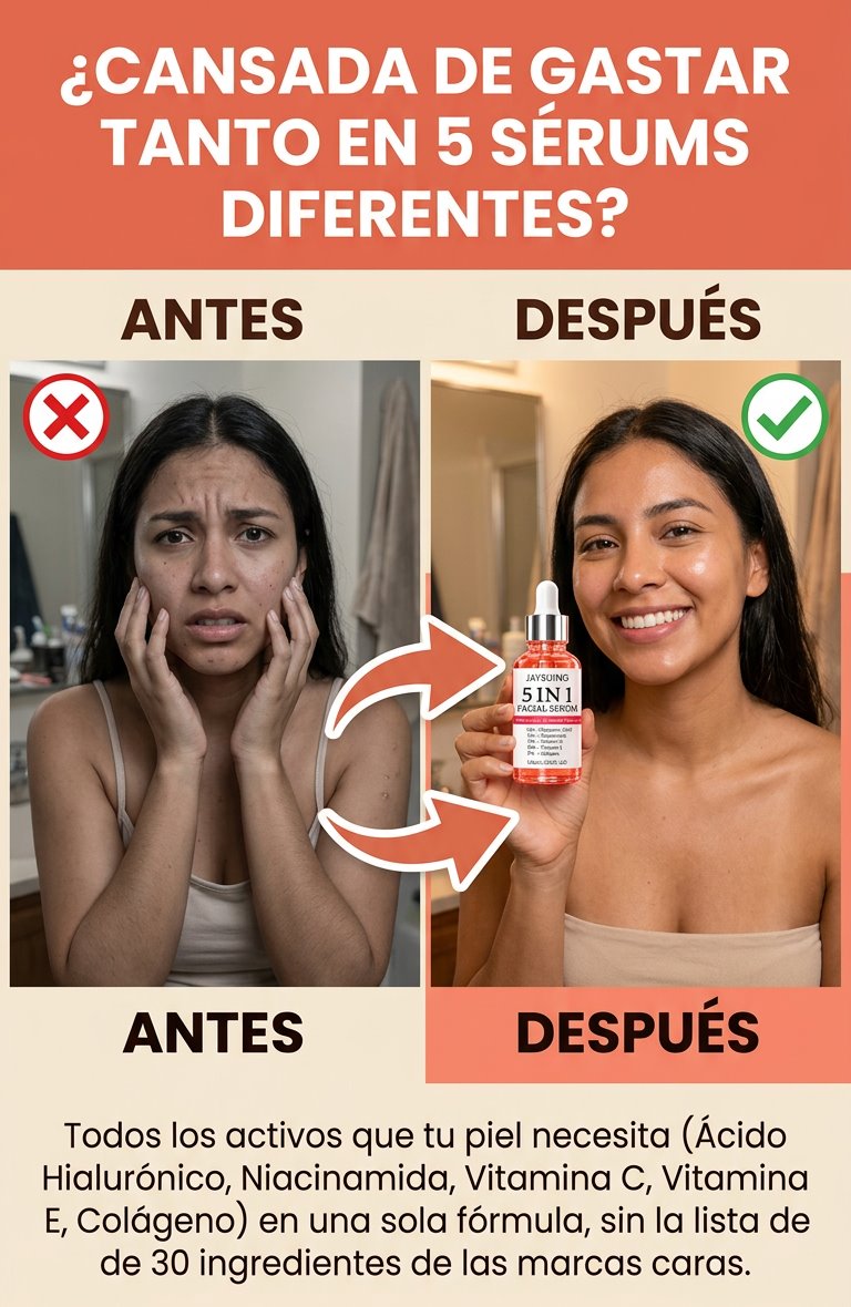 Antes y después: de gastar en 5 sérums a uno solo