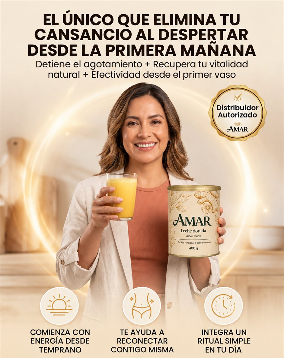Leche Dorada AMAR: avena con cúrcuma, canela y pimienta