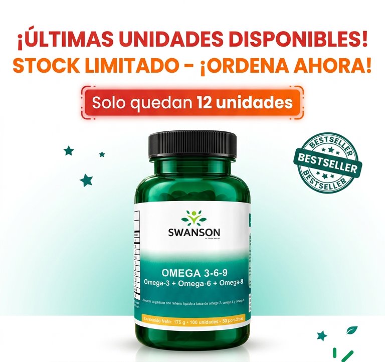 Últimas unidades disponibles de Swanson Omega 3-6-9