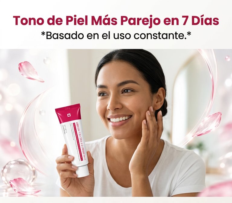 Tono de piel más parejo en 7 días con uso constante
